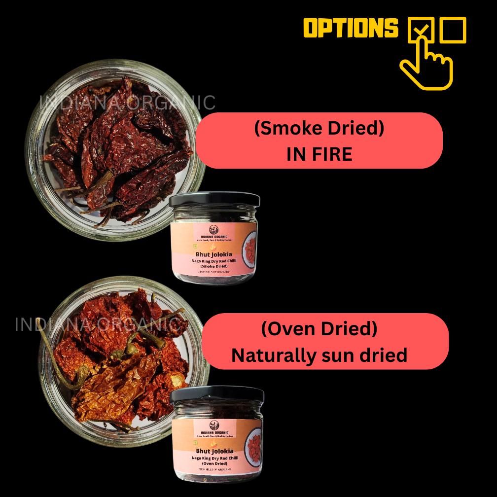 Bhut Jolokia Chilli Whole 25 Grams | Ghost Pepper | Naga Chili | King Chillies | Raja Mirchi