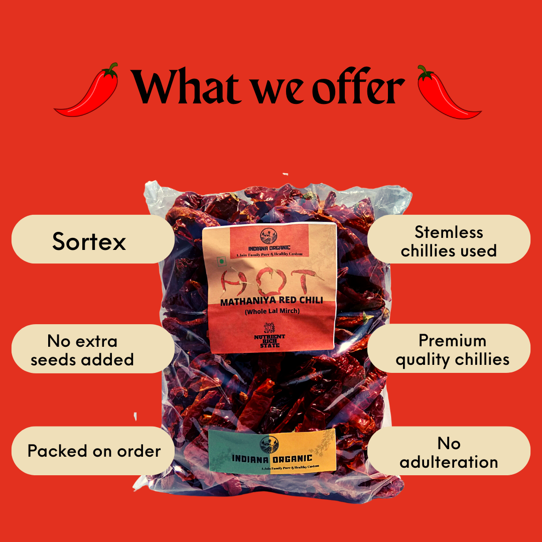 Mathania whole red chilli from Rajasthan