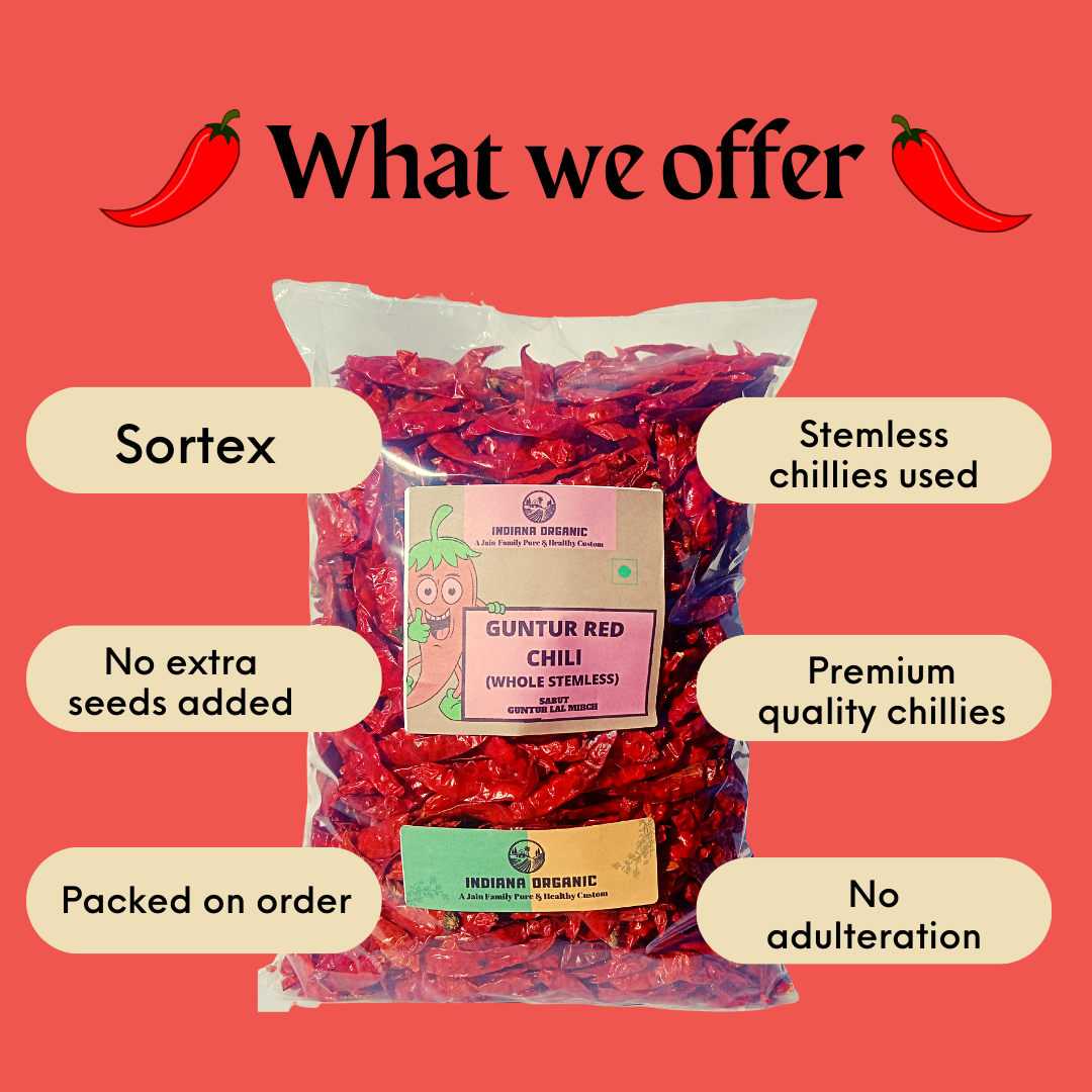 Guntur Red Chilli whole sabut