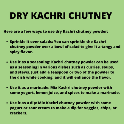 Dry kachri chutney powder