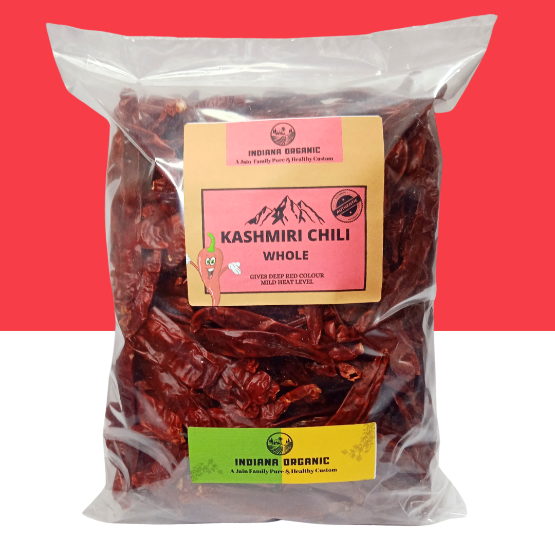Kashmiri Red Chilli Whole Stemless | sabut kashmiri lal mirch whole