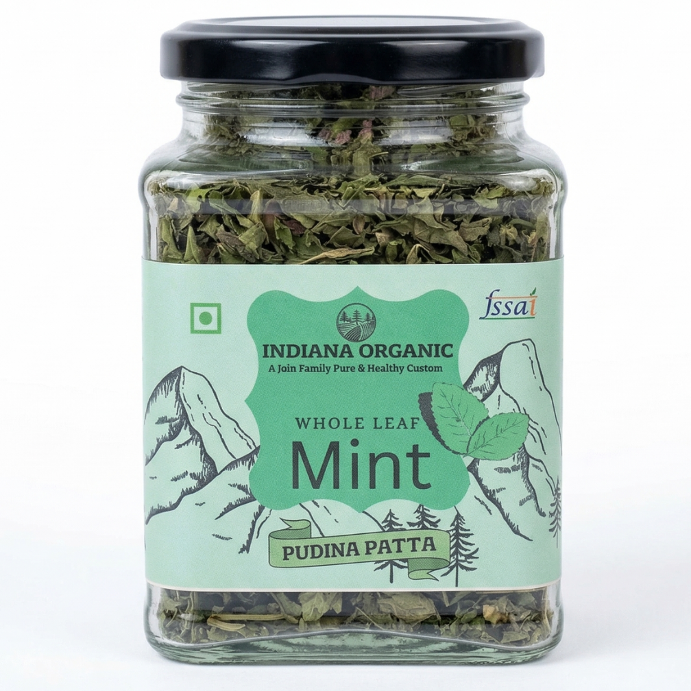 Mint Whole Leaf, Pudina Patta sabut - stem less.