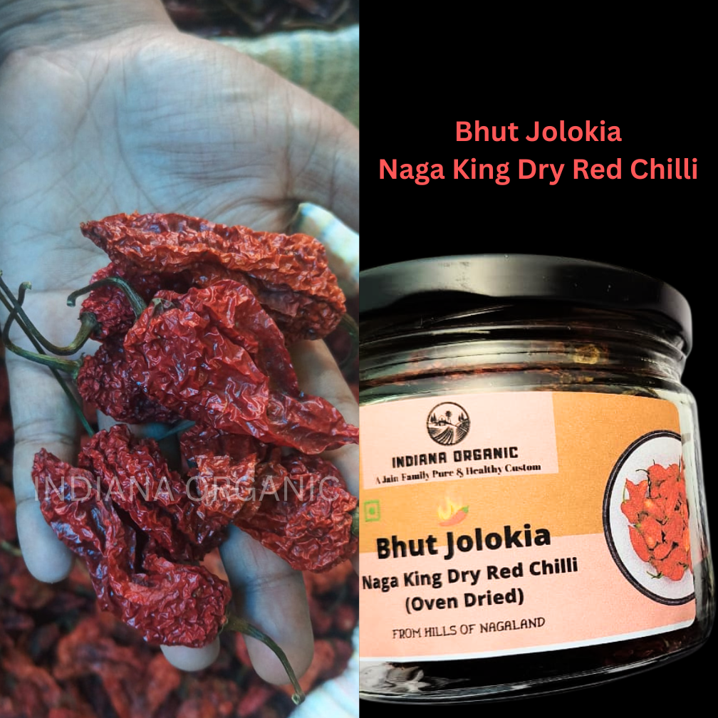 Bhut Jolokia Chilli Whole 25 Grams | Ghost Pepper | Naga Chili | King Chillies | Raja Mirchi