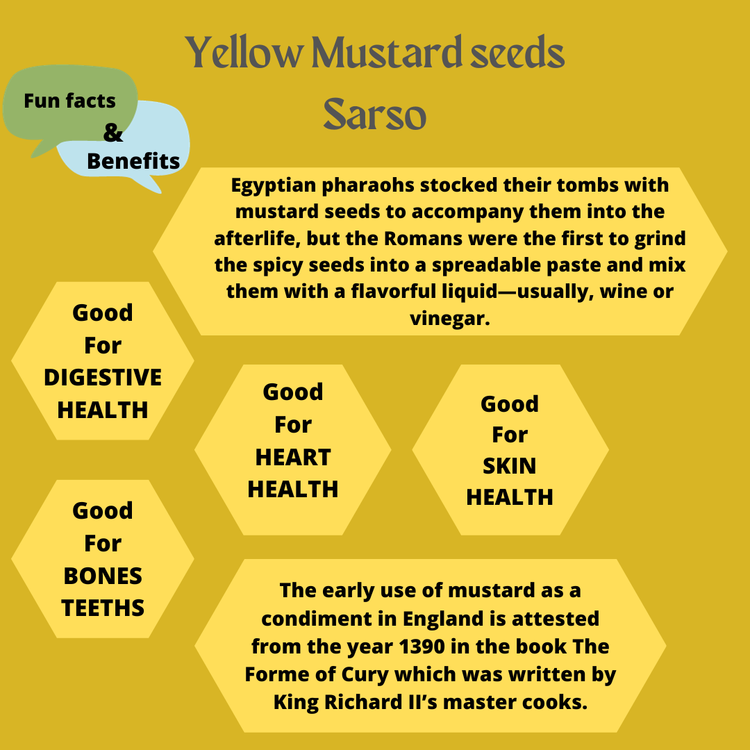 Yellow mustard seeds, Sarso