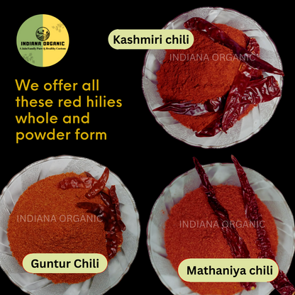 Kashmiri Chilli Powder - Deep Red Colour, Mild Flavor | kashmiri Stemless lal mirch powder