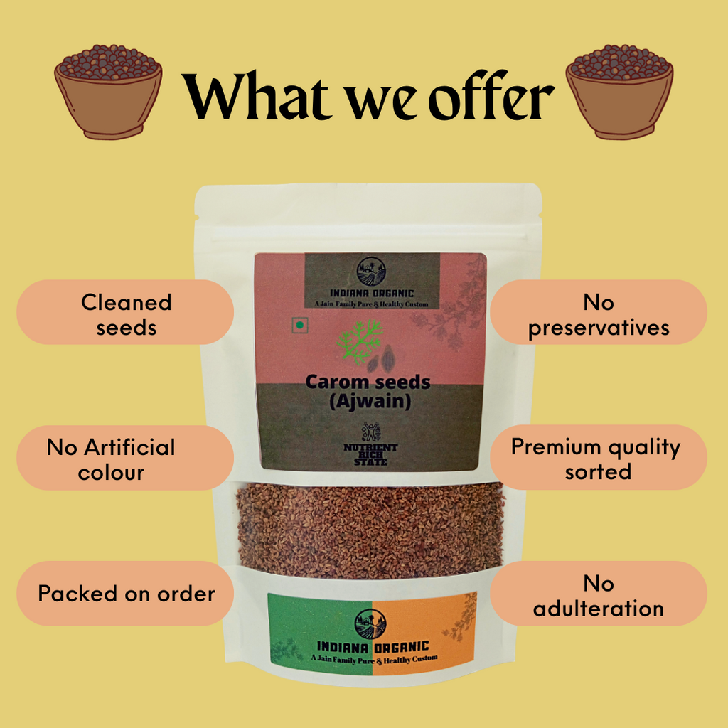 Carom seeds whole, ajwain sabut.