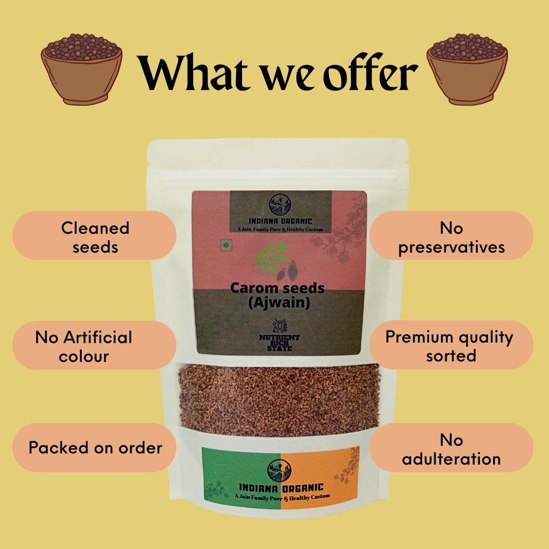 Carom seeds whole, ajwain sabut.