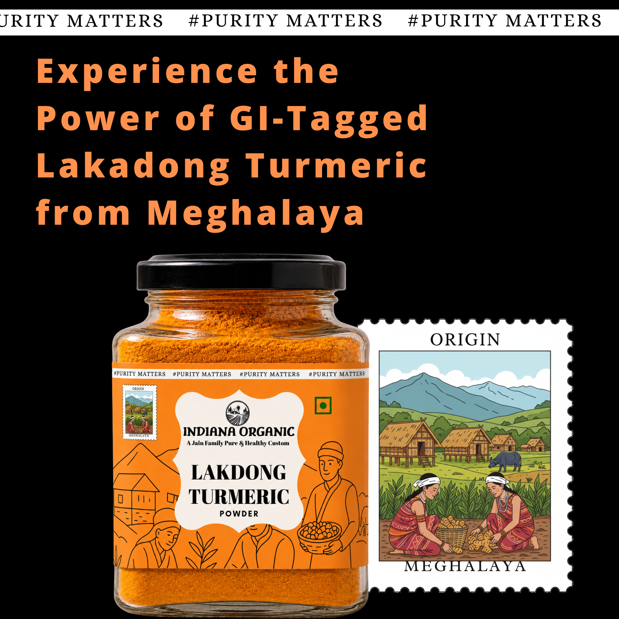Lakadong Turmeric Powder | GI-Tagged Meghalaya Lakadong Haldi