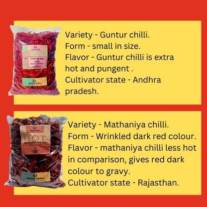 Mathania whole red chilli from Rajasthan