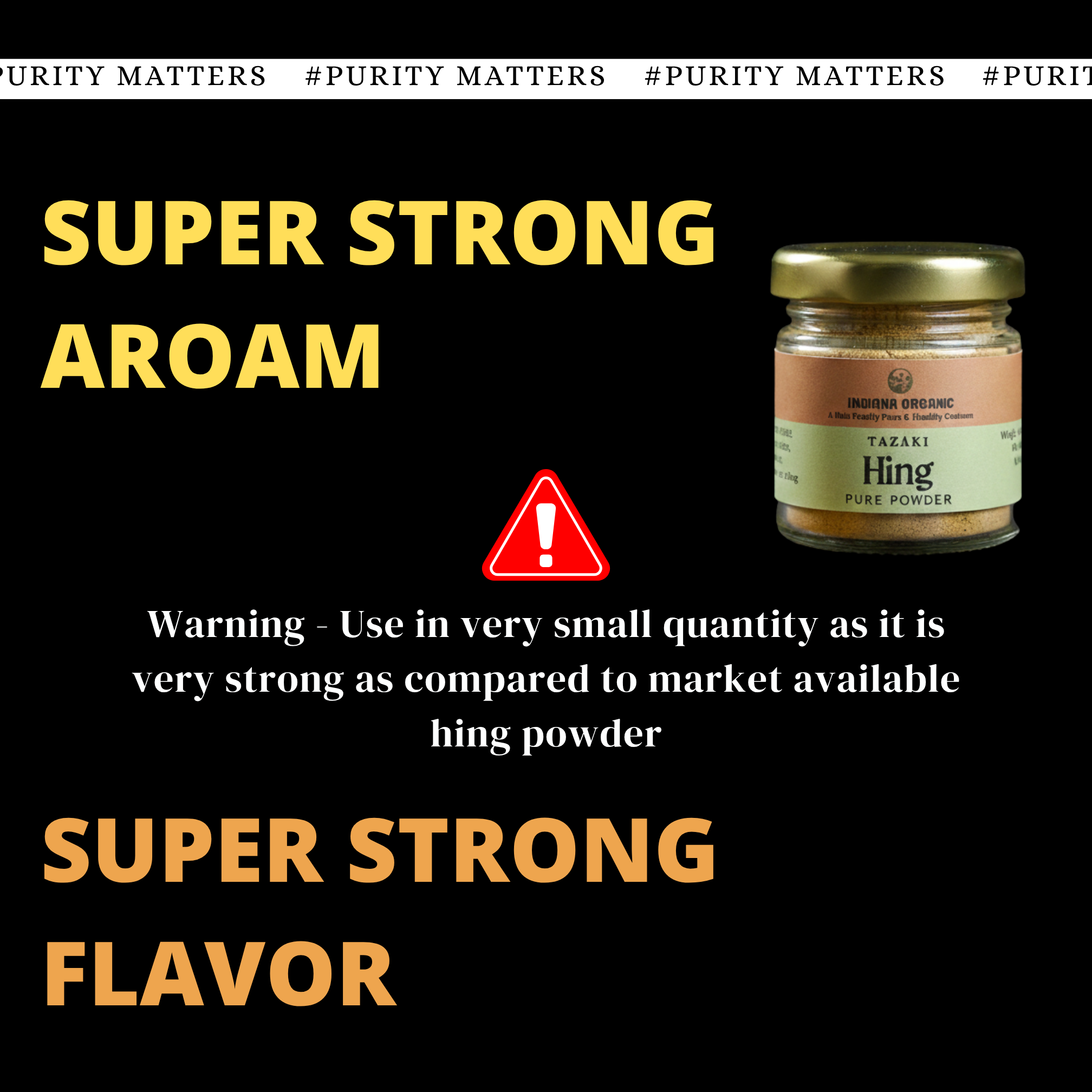 Pure Asafoetida Powder | Gluten free pure powder hing | No wheat or maida mix