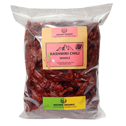 Kashmiri Red Chilli Whole Stemless | sabut kashmiri lal mirch whole