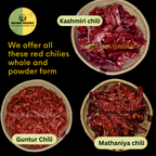 Kashmiri Red Chilli Whole Stemless | sabut kashmiri lal mirch whole