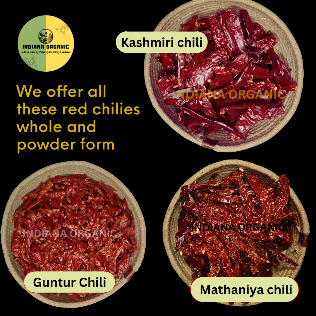 Kashmiri Red Chilli Whole Stemless | sabut kashmiri lal mirch whole